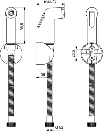 Смеситель Ideal Standard B0040AA с гигиеническим душем