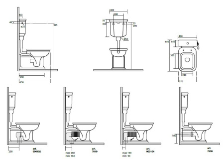 Бачок для унитаза KERASAN Waldorf 418301bi