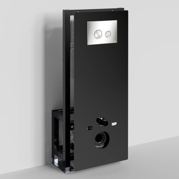 Инсталляция для унитаза WasserKRAFT Glan 66 66TLT.010.ME.BL.BN01 с кнопкой смыва, никель