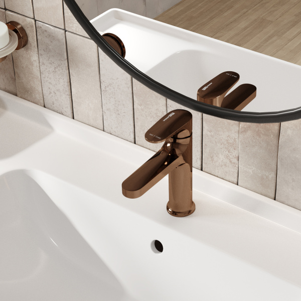 Смеситель для раковины WasserKRAFT Asphe 7703 золото