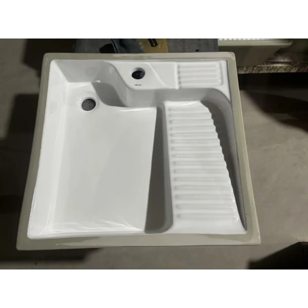 Раковина Abber Rechteck AC2224R 54,5x52 см R, над стиральной машиной, встраиваемая снизу, белый