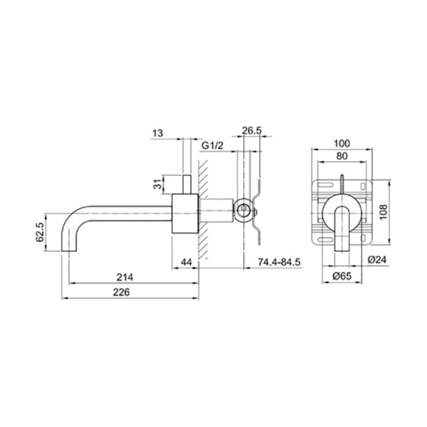 Смеситель для раковины Fantini AF/21 27 02 A513B