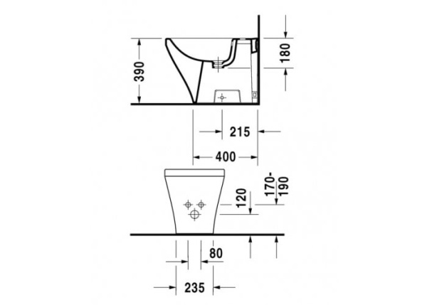 Биде напольное Duravit DuraStyle 2284100000