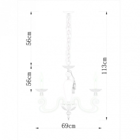 Подвесная люстра Divinare Laura 5123/01 LM-6