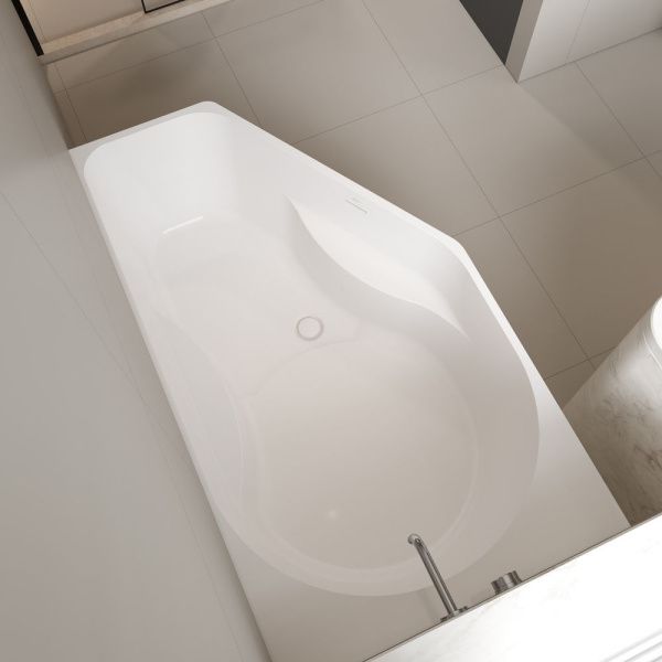 Акриловая ванна Abber AB9505 L 160x90 см L, угловая, белый