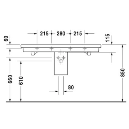 Раковина 120x50,5 см Duravit 2nd Floor 0491120000
