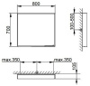 Зеркало Keuco Plan 80 33097182500 кашемир
