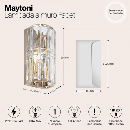Бра Maytoni Грань MOD094WL-01G