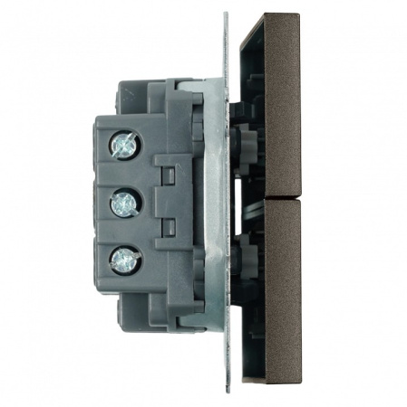 Переключатель двухклавишный без рамки Stekker Эмили 49921