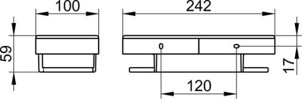 Полочка Keuco Smart.2 14758010100 хром/белый