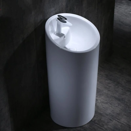 Раковина CeramaLux P7030L 45,5x47 см, напольная, белый
