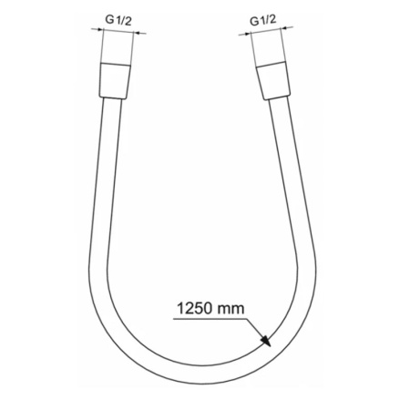 Душевой шланг Ideal Standart Idealrain BE125XG черный
