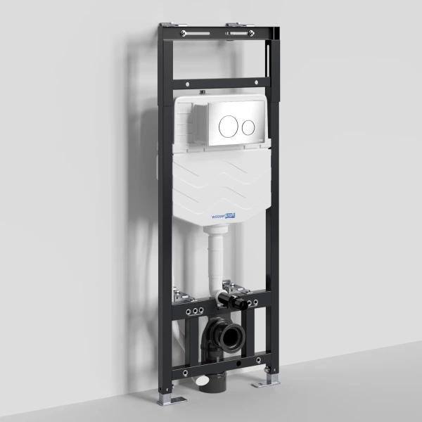 Инсталляция для унитаза WasserKRAFT Alme 15 15TLT.010.ME.CH02 с кнопкой смыва, хром