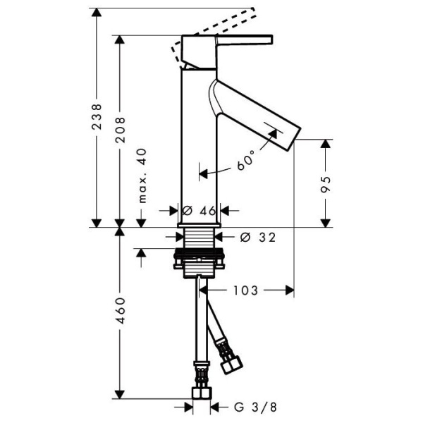 Смеситель для раковины Axor Starck 10003000
