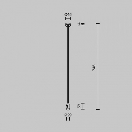 Основание на штанге Maytoni Flarity TRA159C-S1-PT