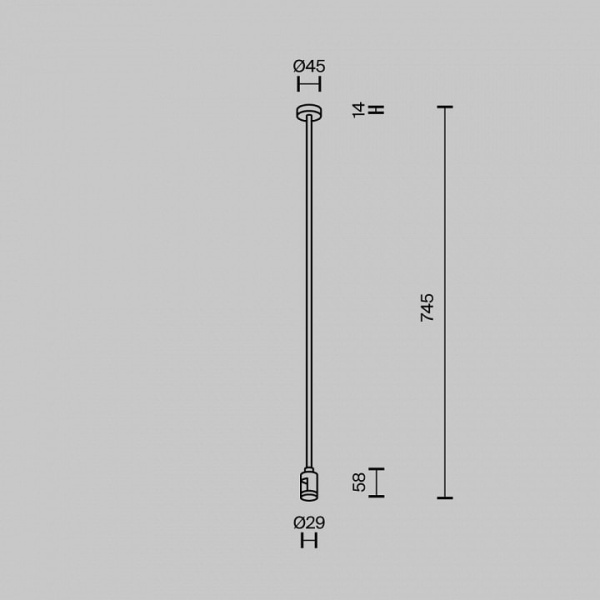 Основание на штанге Maytoni Accessories for tracks Flarity TRA159C-B1-PT