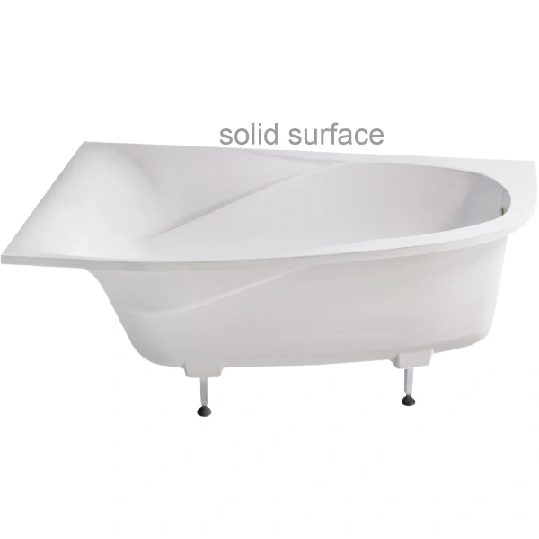 Ванна из литьевого мрамора Astra-Form Селена Solid Surface 01010080 170x100 см L, угловая, белый матовый