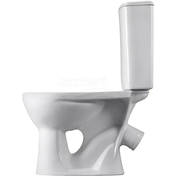 Унитаз-компакт Santeri Orion 1.P400.8.S00.00B.F (4607143310865) косой выпуск, с сиденьем, белый