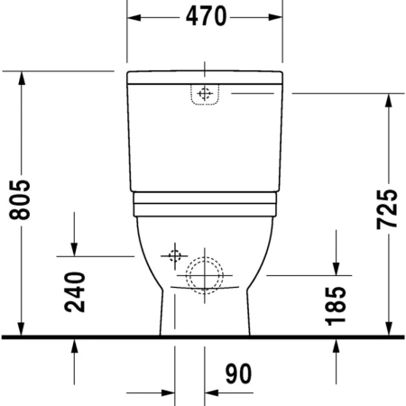 Чаша напольного унитаза Duravit Starck 3 2104090000