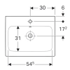 Раковина 60x48,5 см Geberit iCon 124060000