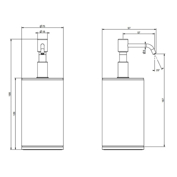 Дозатор для мыла Gessi Tondo 66438#707 черный матовый