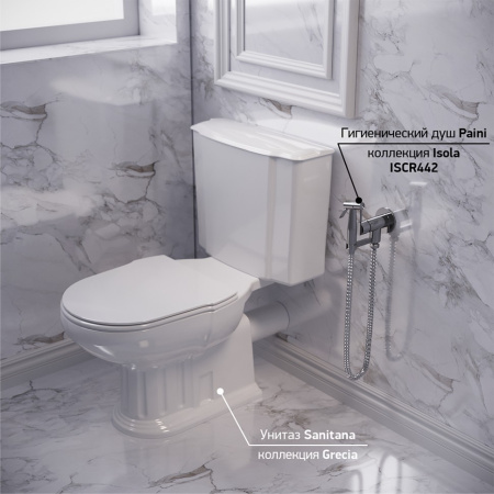 Смеситель с гигиеническим душем Paini Isola ISCR442 душем круглый