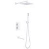 Душевой комплект Abber Daheim AF8250W с термостатом белая матовая
