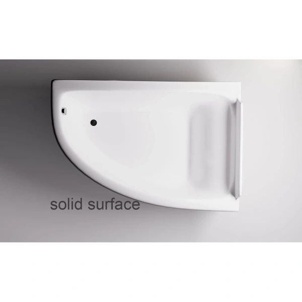 Ванна из литьевого мрамора Astra-Form Анастасия Solid Surface 01010064 182x125 см R, угловая, белый матовый