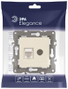 ТВ-розетка и розетка Ethernet RJ-45 без рамки Эра Эра Elegance 14-3110-02