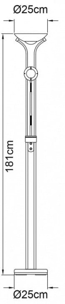 Торшер с подсветкой Arte Lamp Duetto A4329PN-2AB