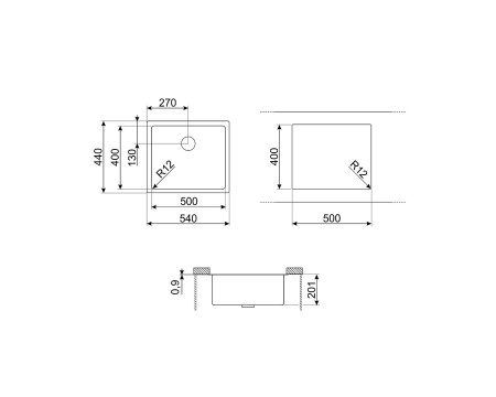 Мойка Smeg VR12S50