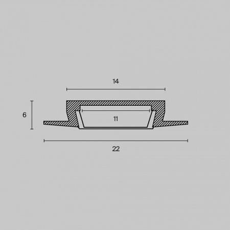 Профиль встраиваемый Maytoni Алюминиевый профиль ALM004S-2M