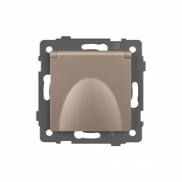 Розетка влагозащищенная с заземлением и со шторкой, без рамки с крышкой Arlight SCT 049837