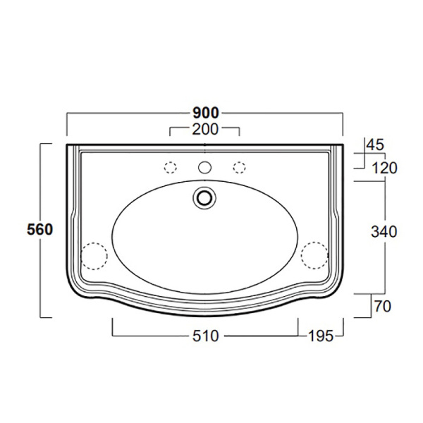 Раковина Simas Arcade 90 AR864bi*1