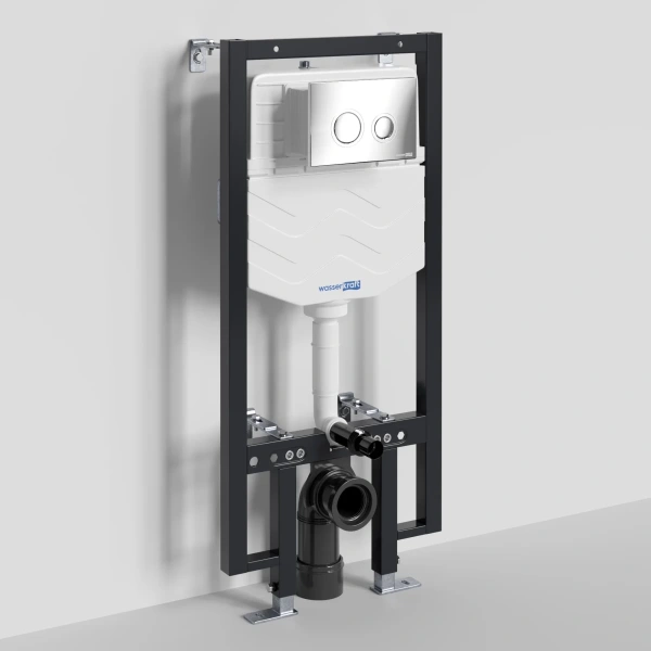 Инсталляция для унитаза WasserKRAFT Vils 56 56TLT.010.ME.CH01 с кнопкой смыва, хром