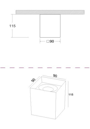 Накладной светильник Maytoni Slim C015CL-01W