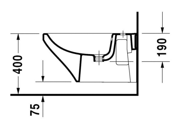 Биде подвесное Duravit DuraStyle 22861500001-WG