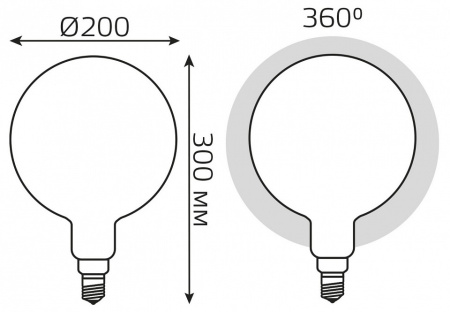 Лампа светодиодная Gauss Filament E27 14Вт 4100K 153202214-D
