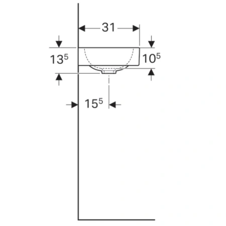 Раковина 53x31 см Geberit iCon 124153000