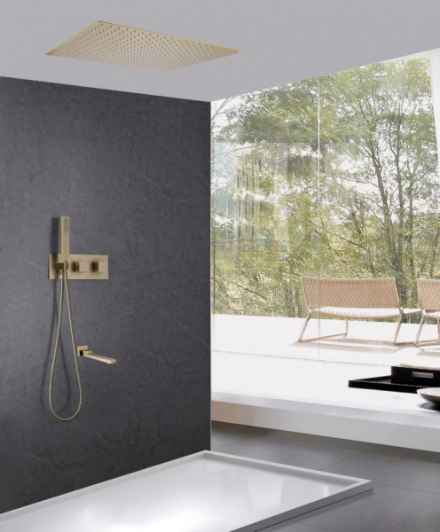 Душевой комплект Abber Daheim AF8254G золото матовое