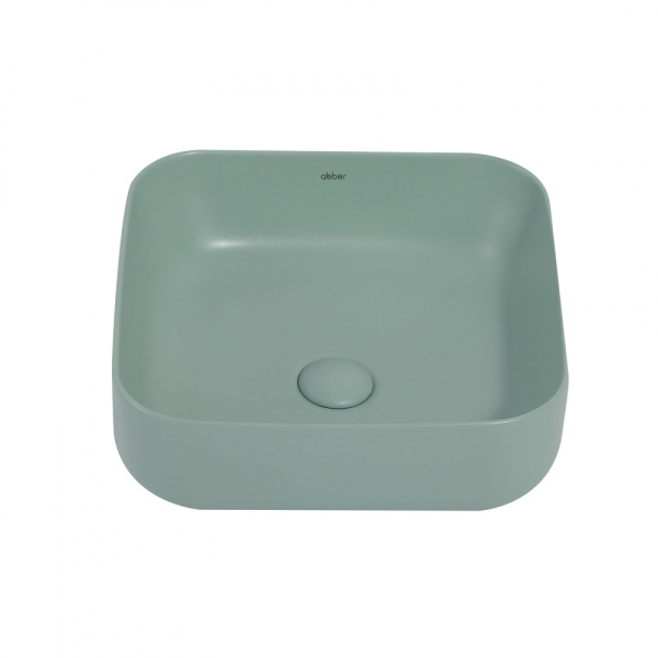 Раковина накладная Abber Rechteck 38 AC2211MCG светло-зеленая матовая