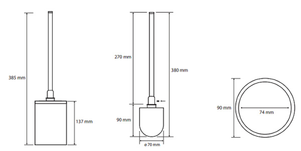 Туалетный ершик Bemeta Omega 104913092