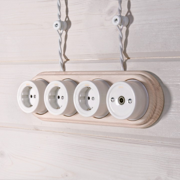 Провод электропитания Werkel Ретро 2х2,5 (белый) W6452301