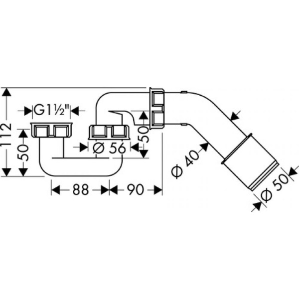 Сифон для ванны hansgrohe 56373000