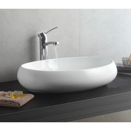 Раковина-чаша CeramaLux 9030A 60x40 см, накладная, белый