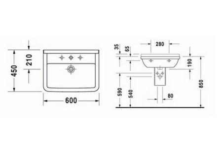 Раковина Duravit Starck 3 300600000