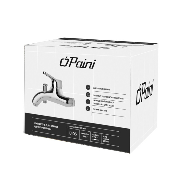 Смеситель для ванны Paini Bios 39CR11105LMKM хром