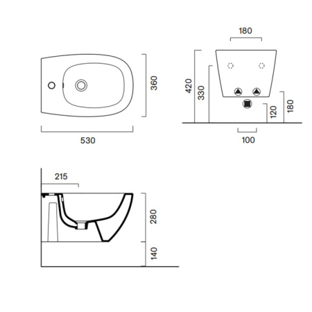 Подвесное биде Catalano Alvea 0618531001