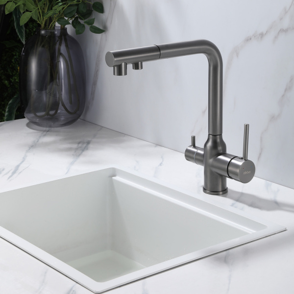 Смеситель для кухни Abber Emotion AF8814NG никель