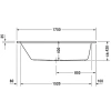 Акриловая ванна 170x70 см Duravit D-Code 700097000000000